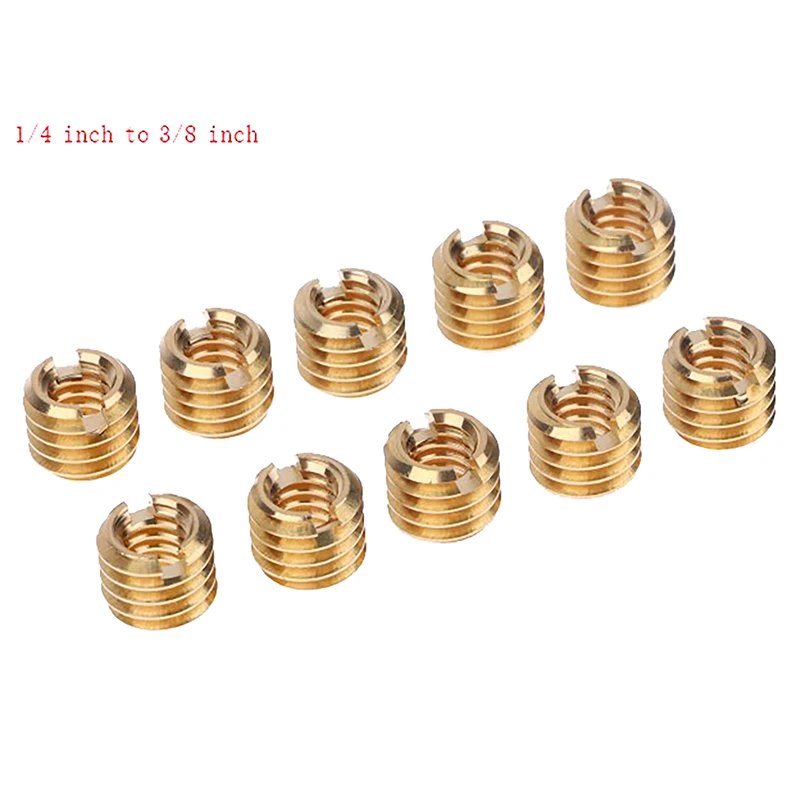 New 10pcs 1/4 Inch To 3/8 Inch Convert Screw Standard Adapter Reducer Bushing Converter For DSLR Camera Camcorder Tripod Monopod