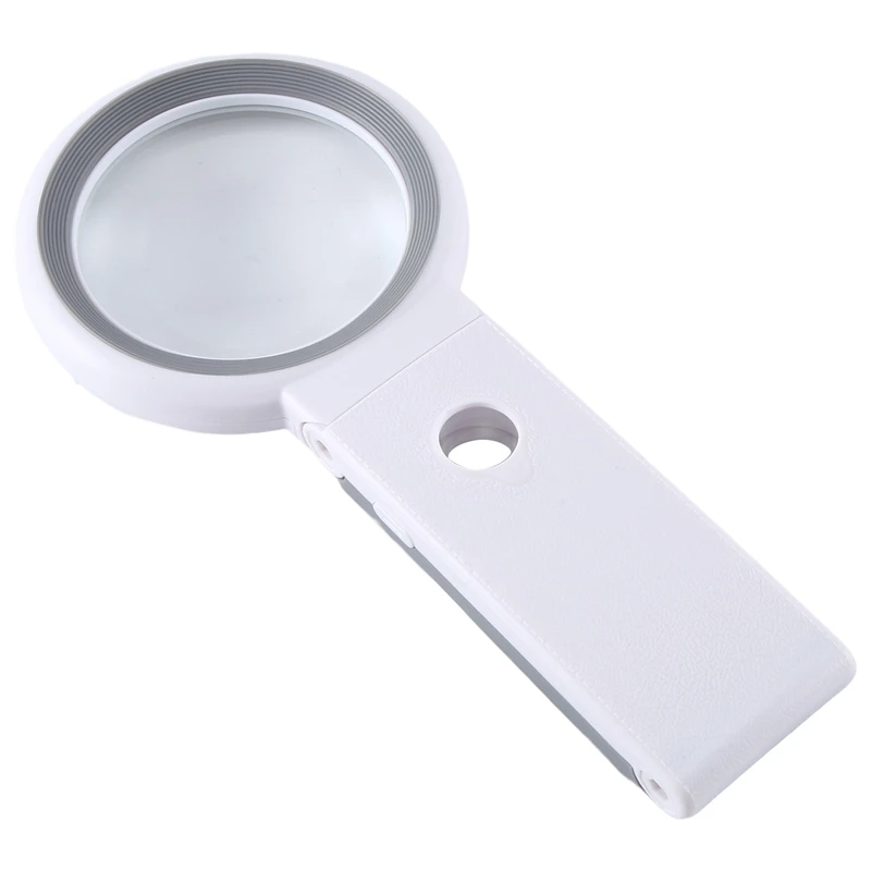 AT14 Magnifying Glass With Light And Stand, 30 X 10 X Foldable Reading Magnifier With 18 LED Light, For Seniors, Jewellers