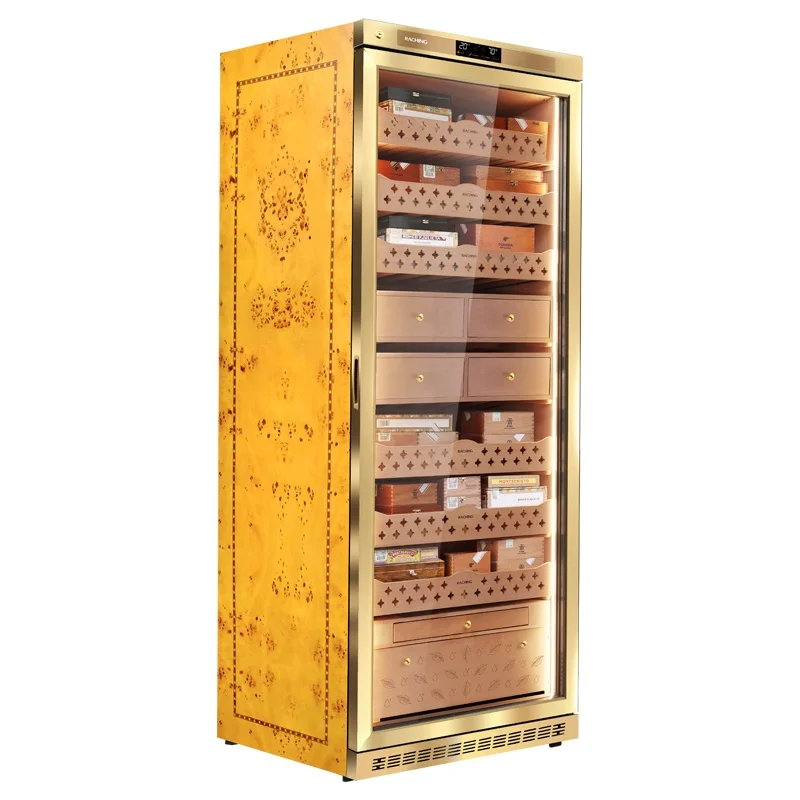 Large Stainless Steel Electric Cigar Humidor MON5800A Humidity Temperature Control App-Controlled Household Cabinet 3500