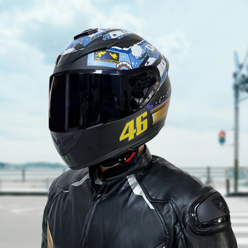 

Motorcycle helmets men and women winter personalized electric vehicle helmet four seasons knight bluetooth locomotive