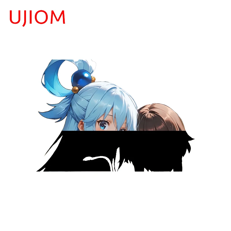 UJIOM Anime Two Girls Wall Sticker Trendy Vinyl Megumin Decal Suitable For Chambre Refrigerator Storage Flask Adhesive Wallpaper