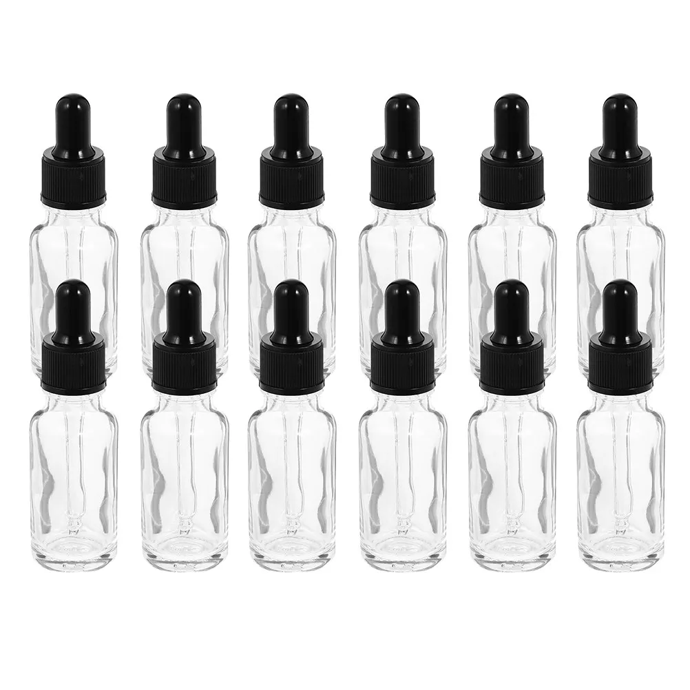

12Pcs 50Ml Premium Glass Dropper Bottles Leakproof Travel Friendly for Essential Oil Perfume Skincare Liquid Storage Portable