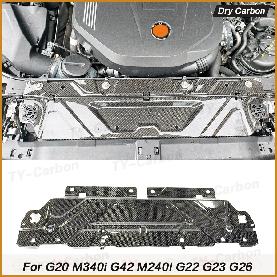

Dry Carbon Fiber Car Water Tank Radiating Plate Cover Engine For BMW G20 M340i G42 M240I G22 G23 G26 Tuning Parts Replacement