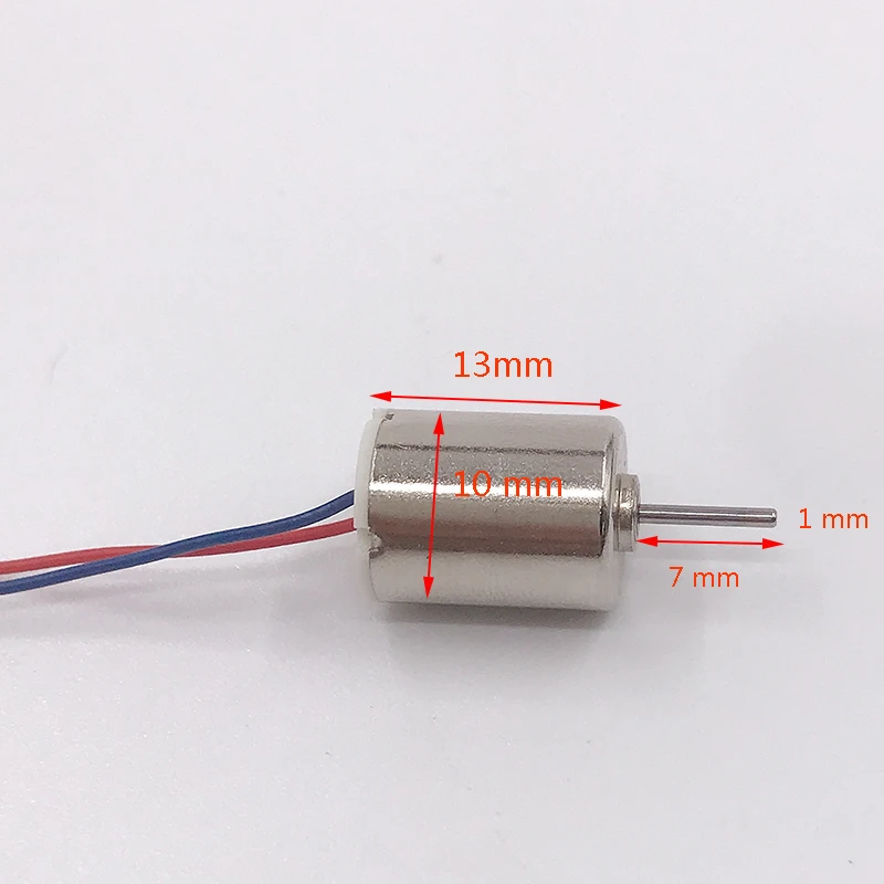 10mm*13mm Micro 1013 Coreless Motor DC 1.5V-3V Ultra-high Speed 30000rpm Strong Magnetic Electric Motor for DIY Toy Models