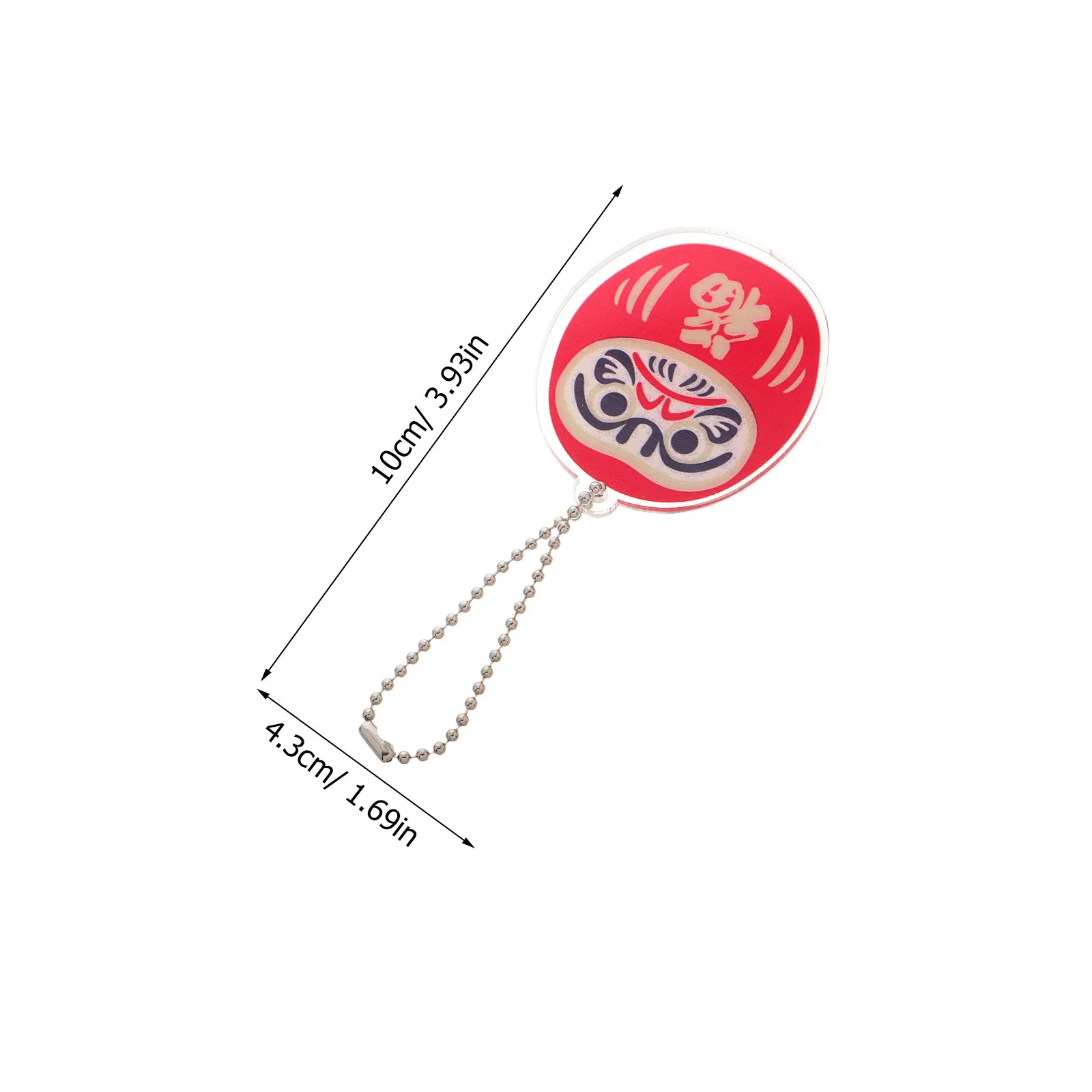 2Pcs Daruma Keychain Japanese Daruma Pendant Key Ring Lucky Charm for Bag Backpack Handbag Car Purse Phone Keychain Accessories