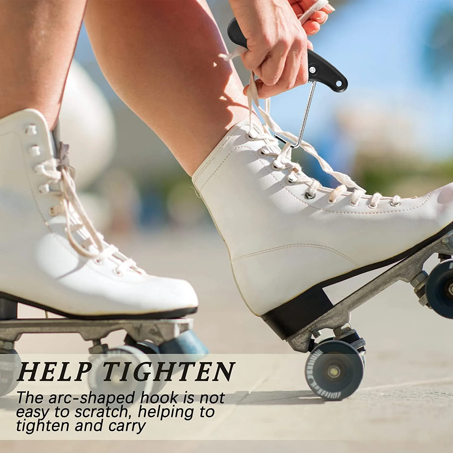 【STOCK】4Pcs Folding Shoe Lace Puller,Portable Lace Tightener Tool,Skate Lace Tightener for Hockey Ice Skates Figure Skates Boot