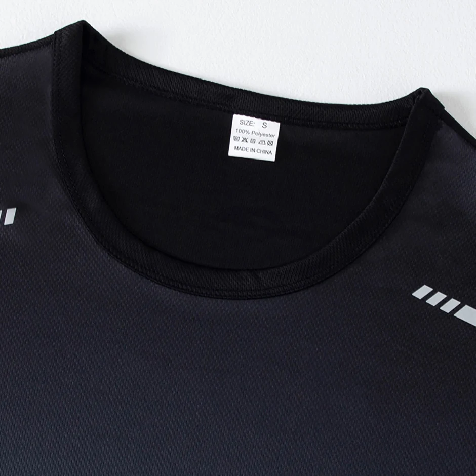1/2/4/6-teiliges saisonales Sport-Stil-Set für Herren mit Farbverlauf, schnell trocknend, mehrfarbig, kurzärmeliges Oberteil, lässiges Lauf-Shorts-Set in Schwarz – Detail 18