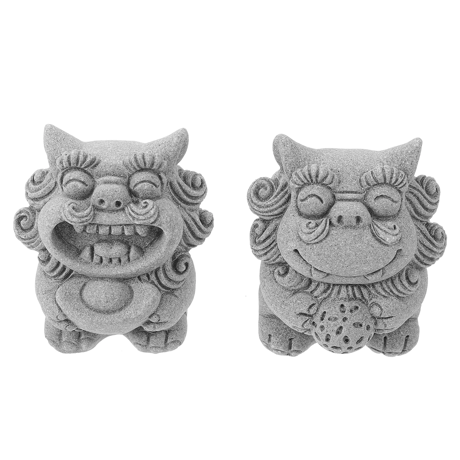 

Simulated Northern Statue Miniature Crafts Decorative Lion Adornment for Home Office Garden Living Room Traditional Meaningful
