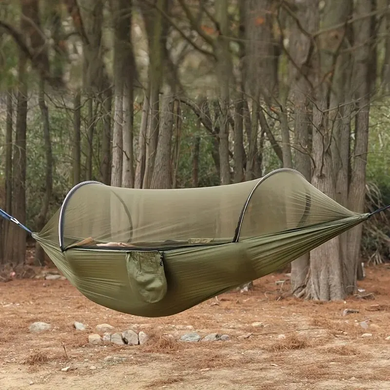 Hamaca automática de apertura rápida, mosquitera para acampar al aire libre, mecedora de nailon antideslizante, 260x140cm