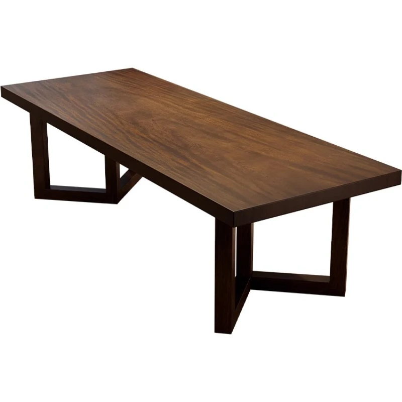 

Golden silk walnut tea table chair whole board living room home balcony high-end log coffee