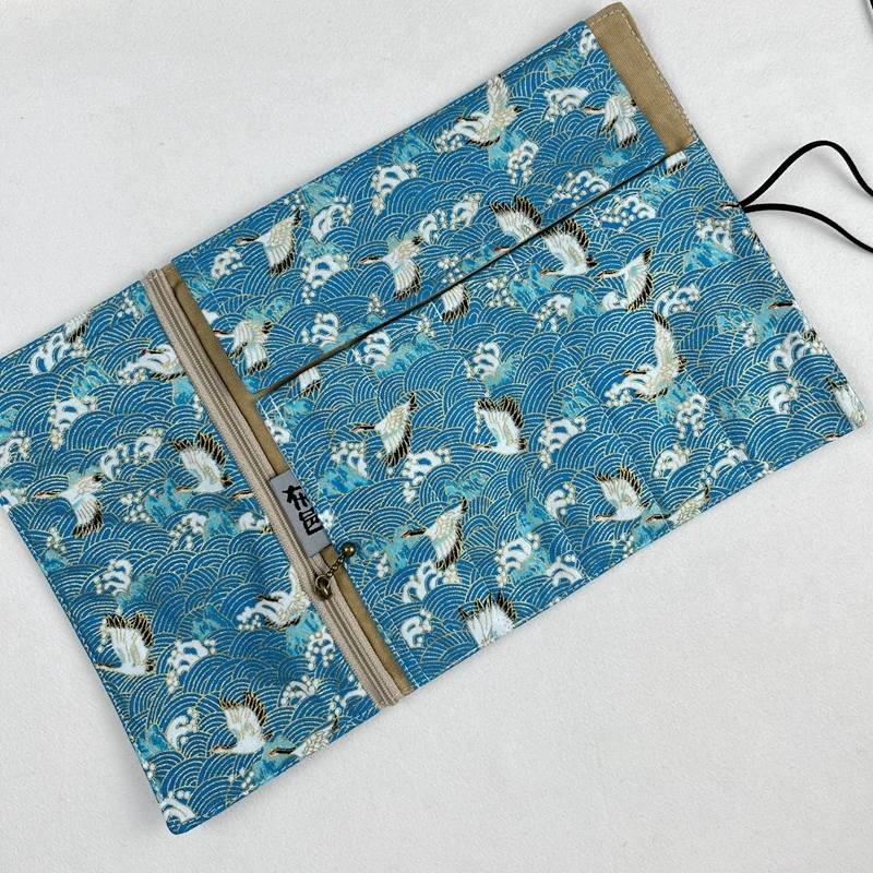 

Pencil Bag, Retro Roller Blind Pen Bag, Pen Storage Stationery Bag, Pen Box, Pen Curtain, Large Capacity Pen Bag