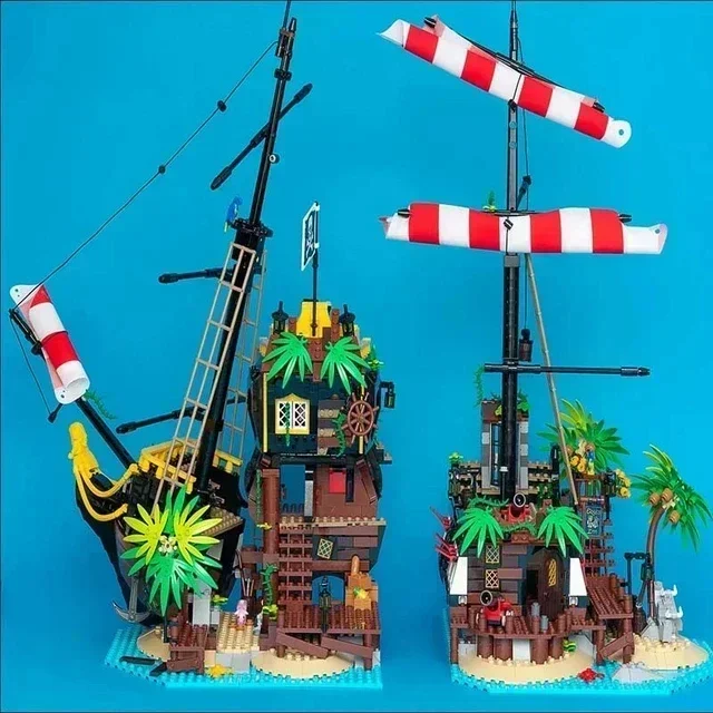 Nuovi 2545 pezzi pirati di Barracuda Bay Figures 698998 Building Blocks mattoni Kid compleanno regali di natale compatibili 21322