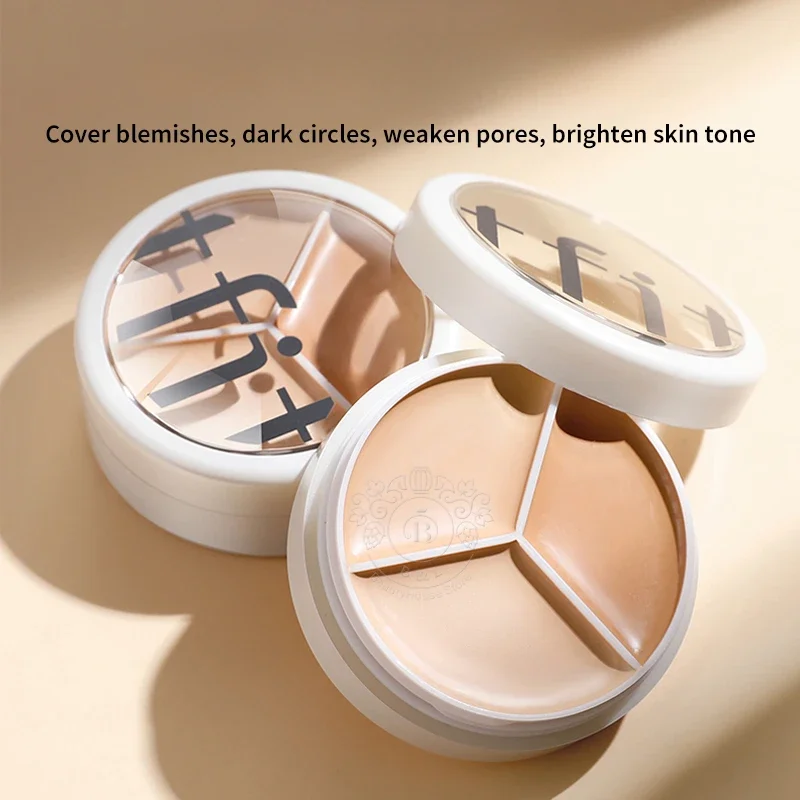 3-color Concealer Palette Professional Makeup Conceal Cream for Face Eye Contour Dark Circles Corrector 3g