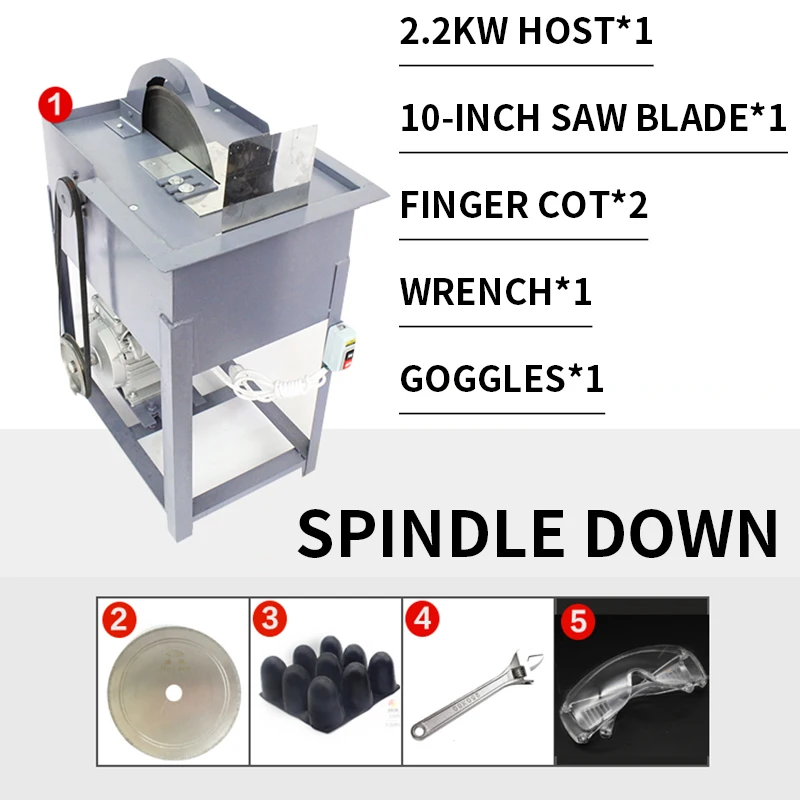 2200w 12 Inch Jadestone Cutting Machine Bench Type Water Cutting Machine For Jade Agate Stone