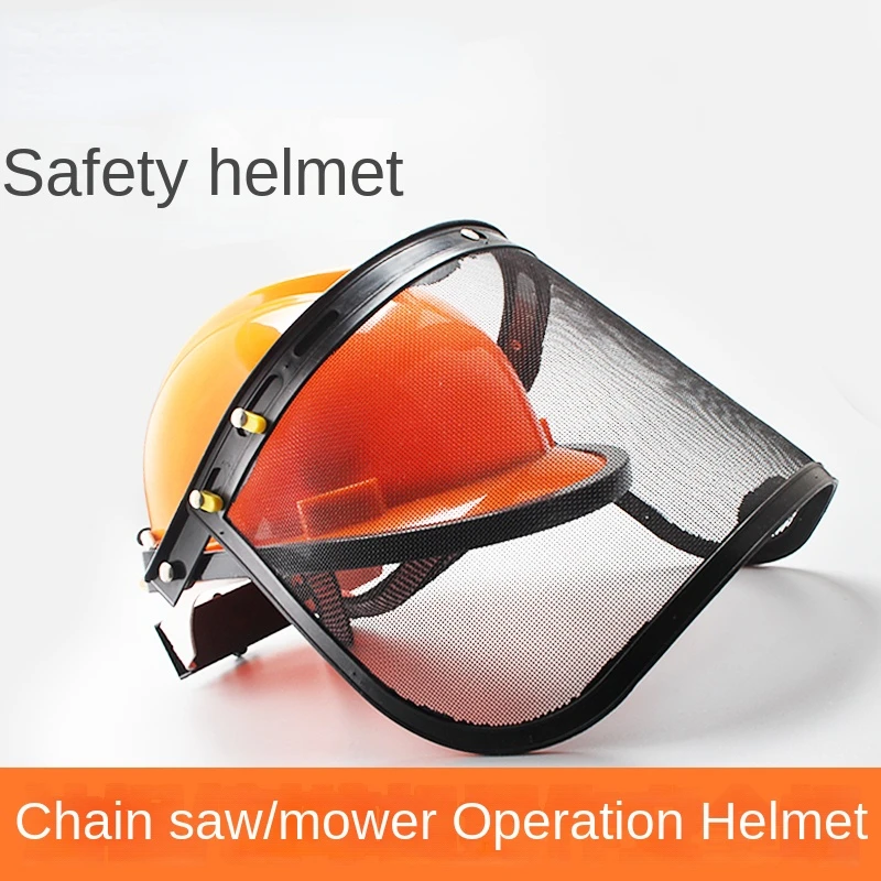 Chain Saw Mower Brush Cutter Weeding Machine Safety Helmet Face Protection with Net Safety Protection Mask Helmet