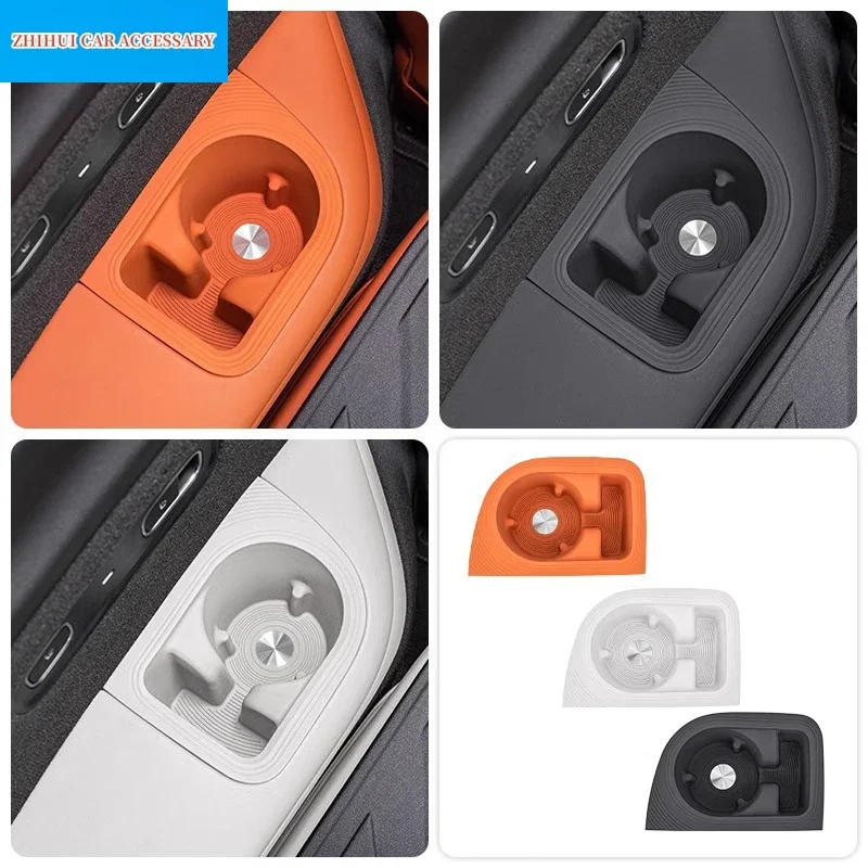 For Li Lixiang L8 L9 2024 2023 2022 Car Styling Third Row Drain Cup Holder Silicone Coaster Storage Box Auto Accessories