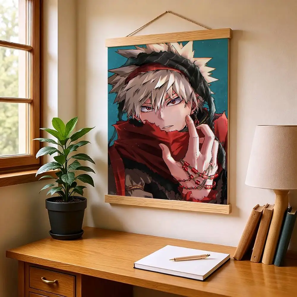K-Katsuki Bakugo My Hero-A Customizable HD Self Adhesive Waterproof Wall Art Poster