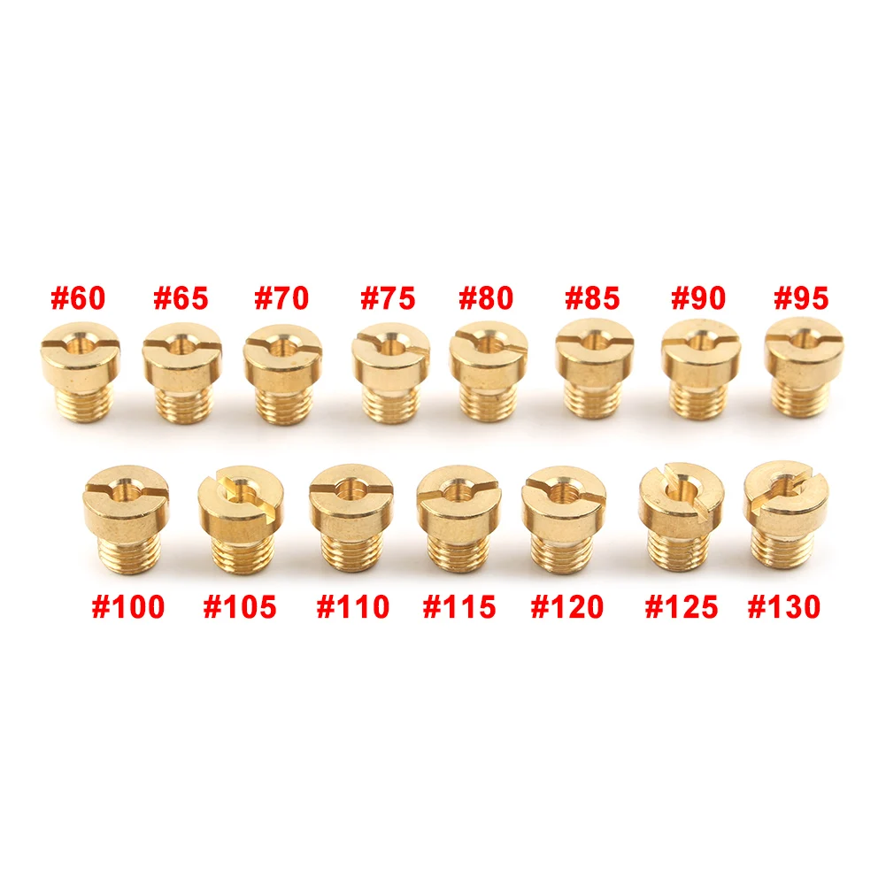15 шт. M6 основные струи 60-130 для карбюраторов PHNL VHS-MIKUNI VHSA 60 65 70 75 80 85 90 95 100 105 110 115 120 125