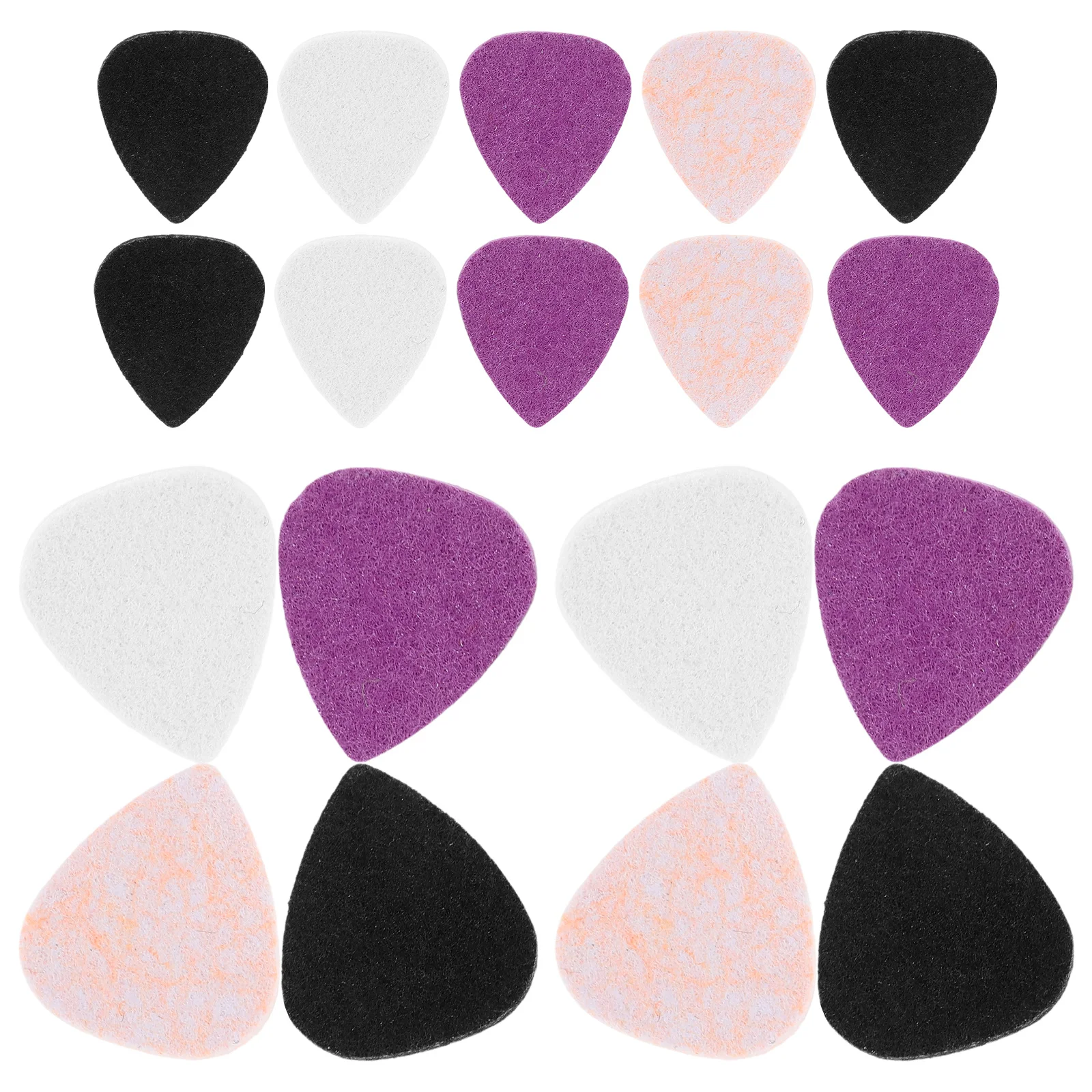 

20pcs Wool Felt Ukulele Picks Soft Guitar Plectrums Music Instrument Accessories Durable Comfortable Picks For Ukulele Guitar In