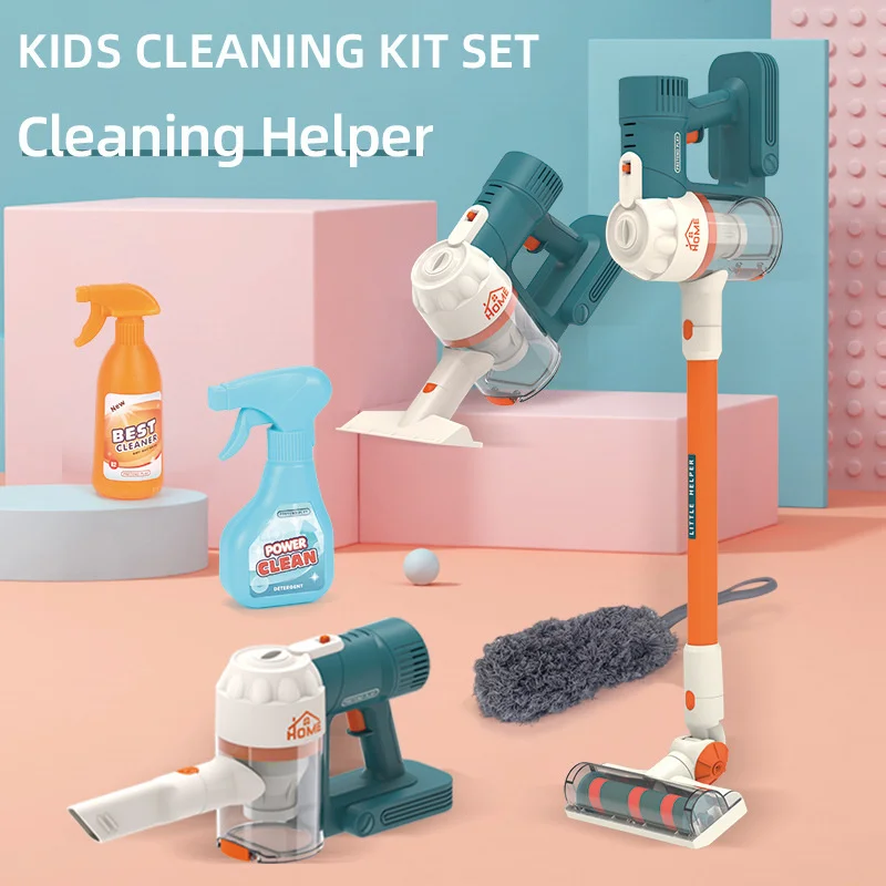 

Children's Simulation Cleaning Tools Play House Toys Sweeper Vacuum Cleaner Mop Dustpan Cleaning Tool Set Toy Combination