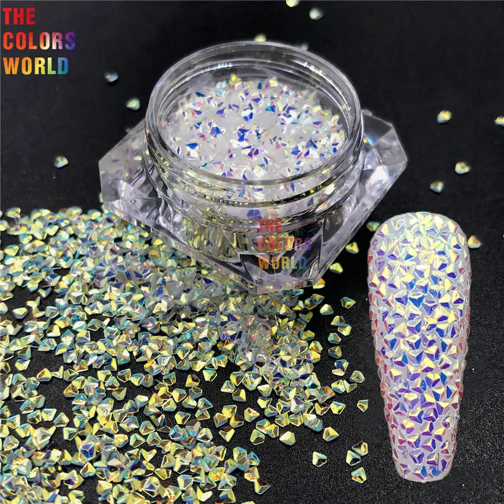 

TCT-897 3D Diamond Sequins1.5MM Small Size Jewel Paillette Glitter Iridescent Rainbow Colors For Craft DIY Nail Arts Decoration
