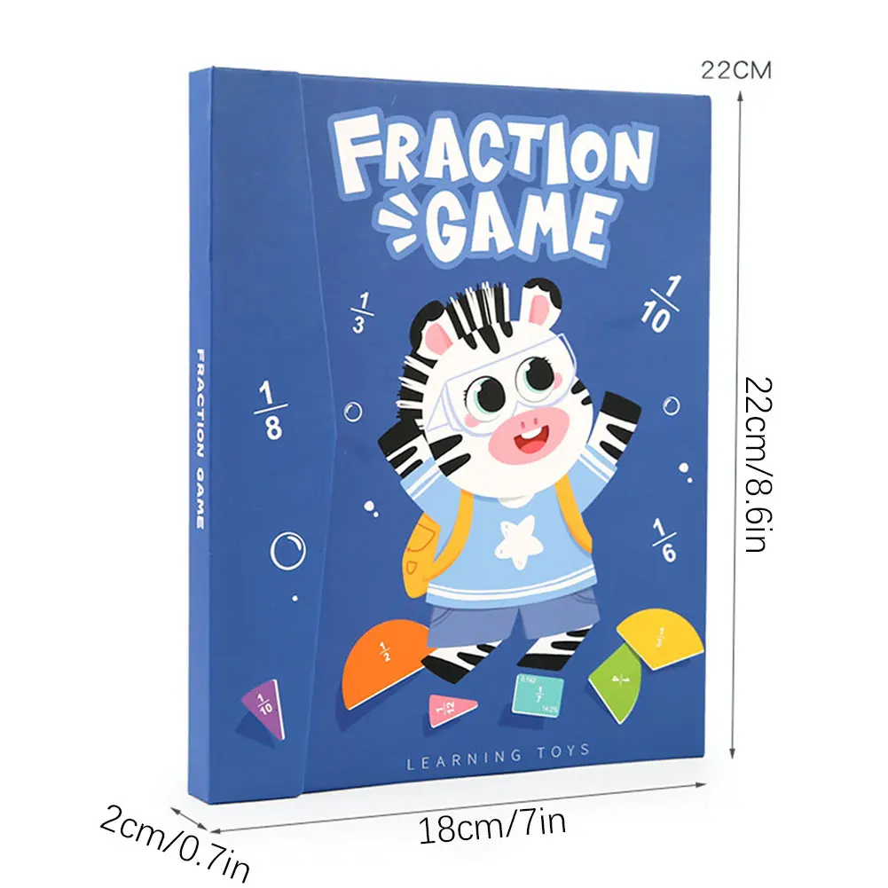 Rompecabezas educativo de fracción magnética para niños, perfecto para el plan de estudios matemáticos de 3.a-5a grado. Para la enseñanza entre padres e hijos