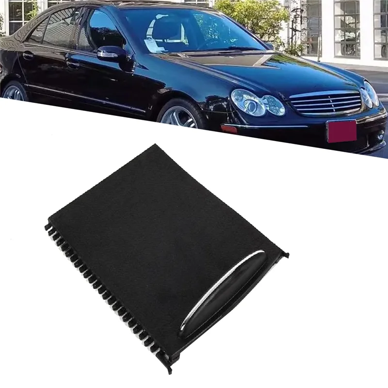 

A20368001239051 Black Center Console Cover Roller Blind For Mercedes C-Class W203 2000-2007 Drink Holder Curtain-Y46A
