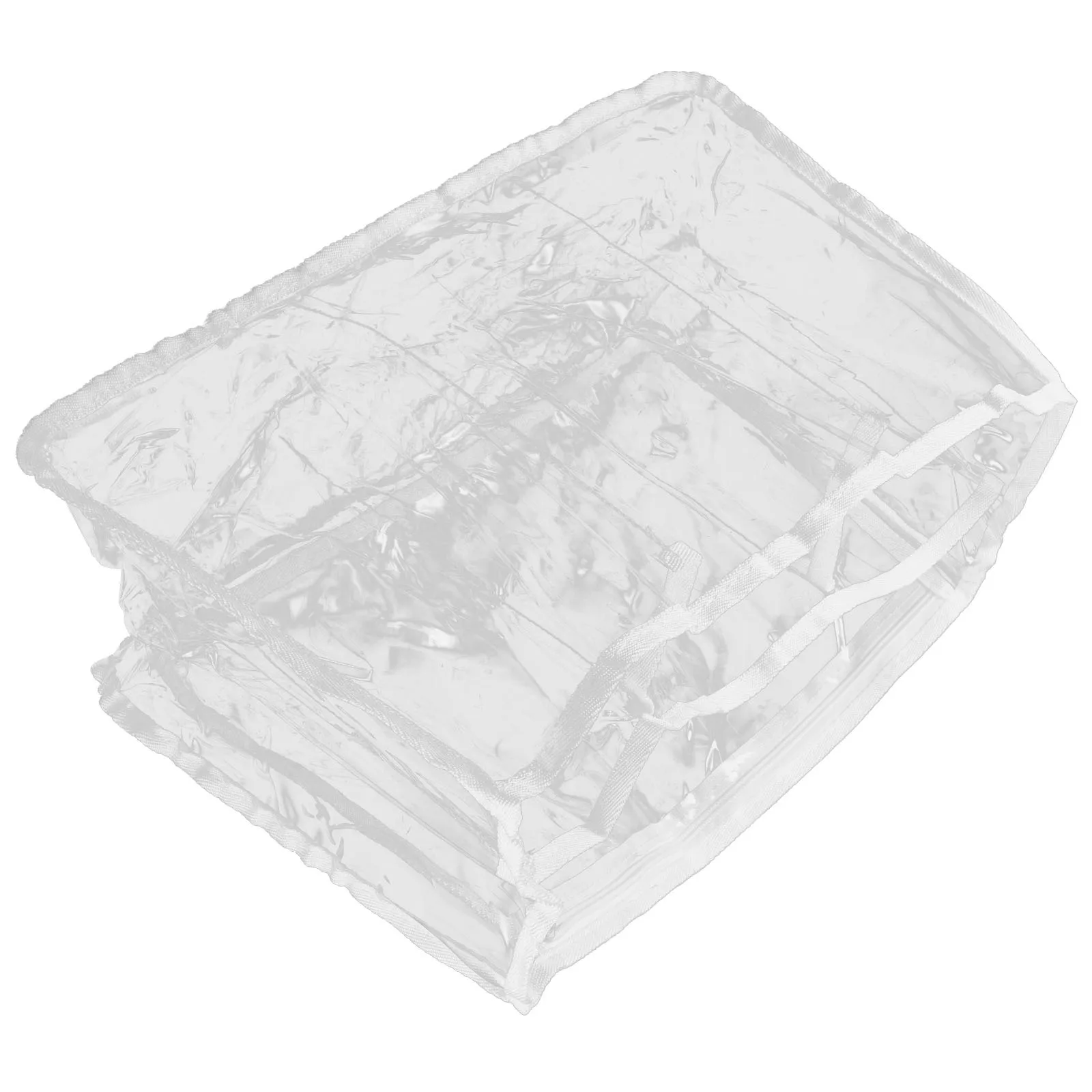 Large Capacity Transparent Beach Bag Clear Tote Portable Travel Outdoor Multipurpose Zipper Storage Plastic Carrying Bag