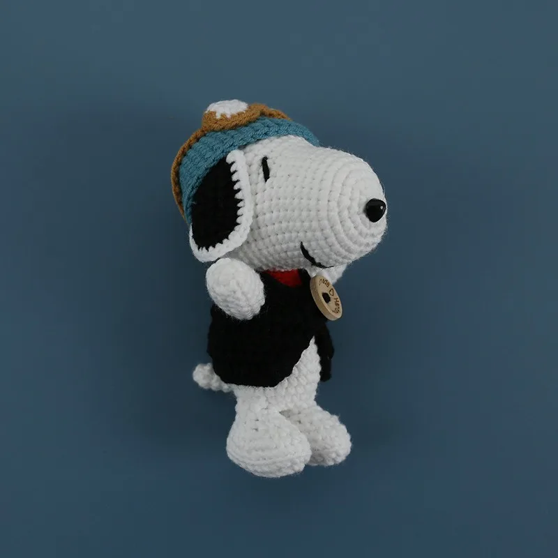 Leuke hond handgemaakte geweven breigaren sleutelhanger wollen draad haak weven gehaakte pop decoratie creatief verjaardagscadeau