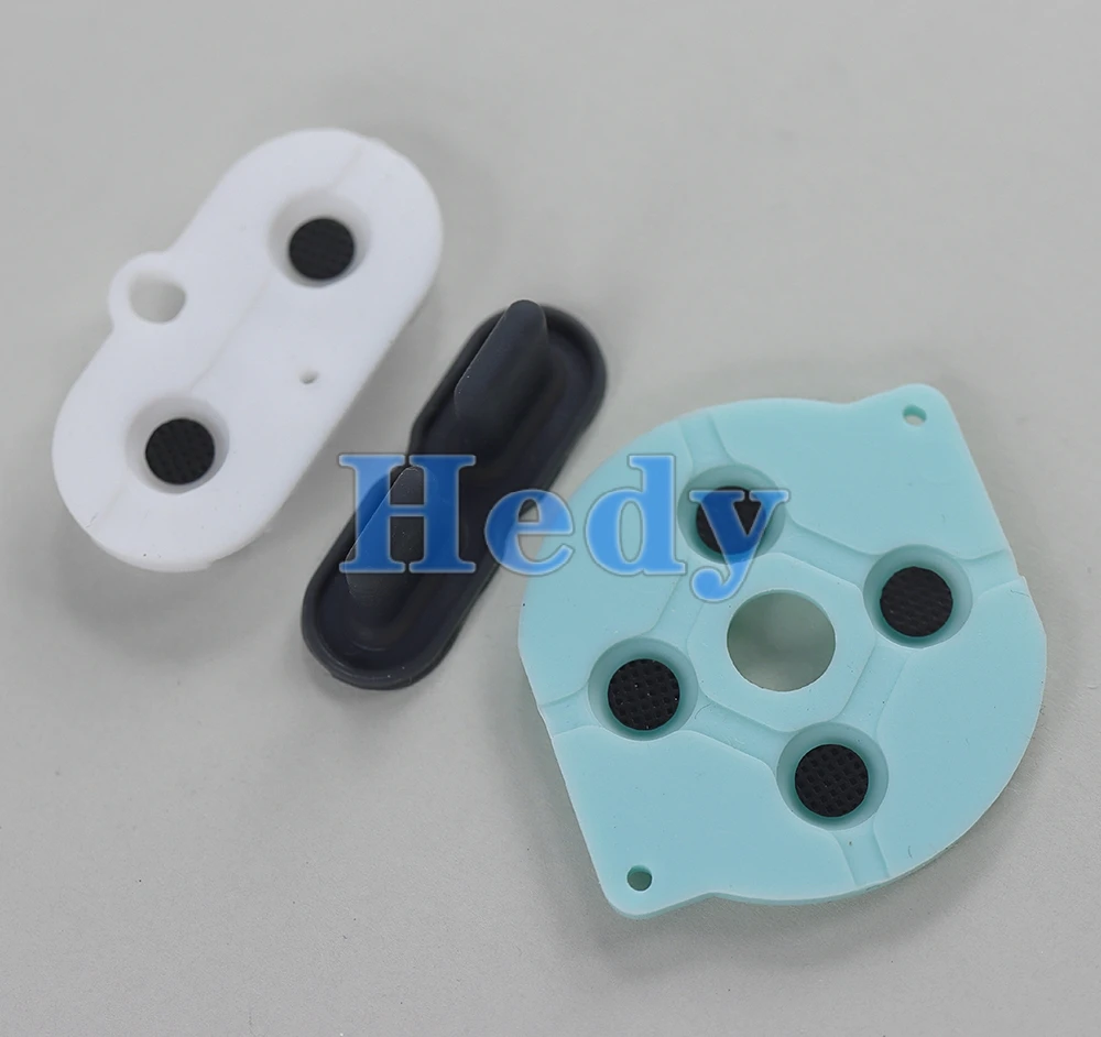 2 conjuntos de acessórios para sistema de jogo, para gameboy pocket gbp, botão condutor de borracha, almofadas de silicone a b d-pad, teclado selecionado