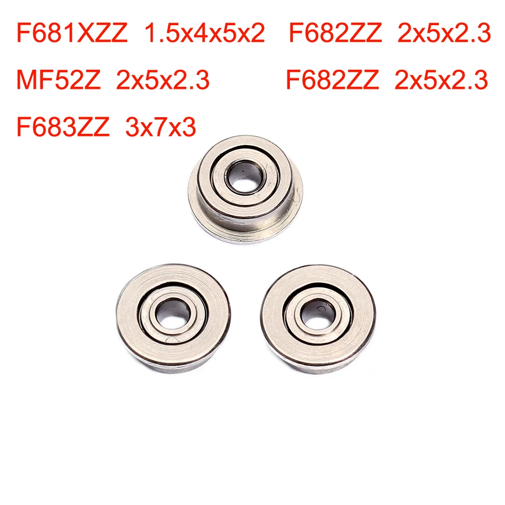 1.5MM 2MM 3MM F681XZZ 1.5x4x5x2 2x5x2.3 MF52Z 2x5x2.3 F682ZZ 2x5x2.3 F683ZZ 3x7x3 Flange Miniature Ball Bearing