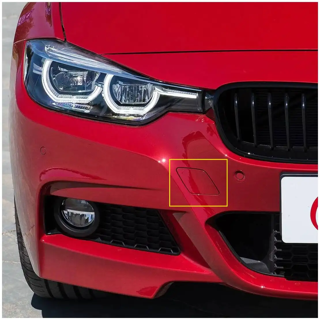 51118067961 Melbourne Red Front Bumper Tow Eye Hook Cover Cap ABS fit for BMW 3 Series F30 F31 M Package 2013 2014 2015-2018 - view 4