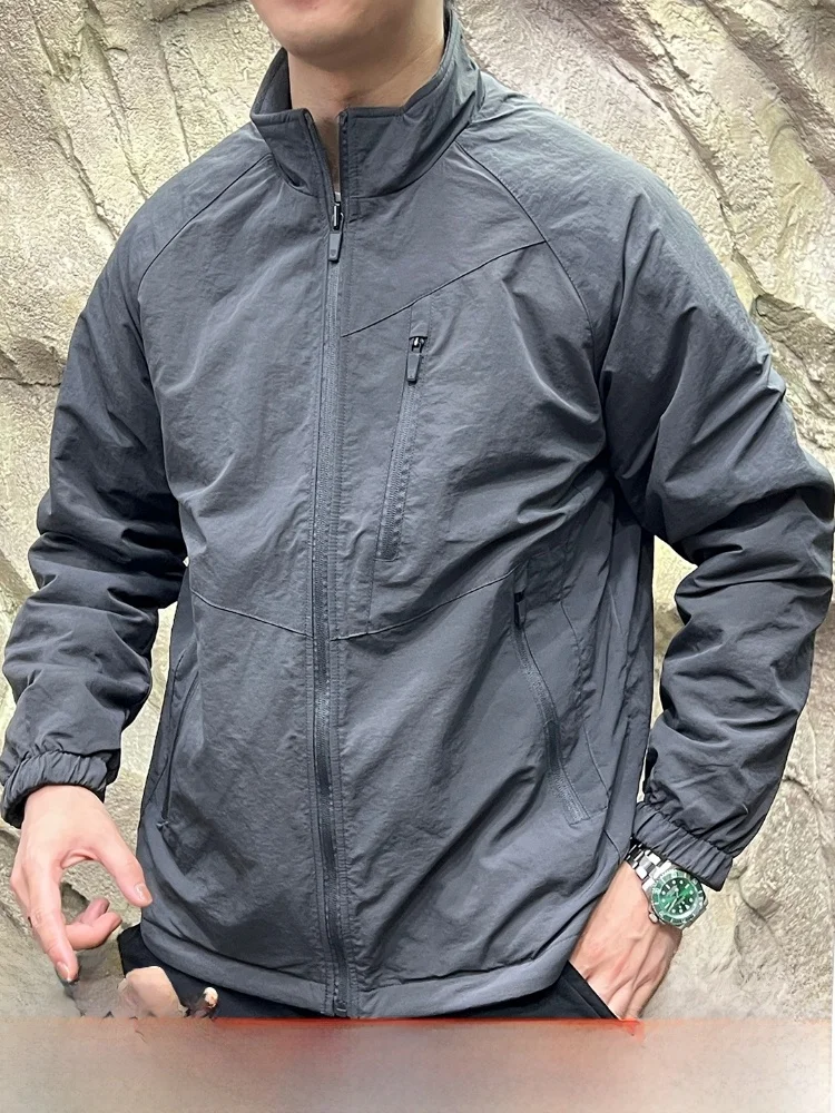 

Double-Sided Wearable Waterproof Tech Fce Lined Stand Collar Jaet for Men Autumn Winter Outdoor Sle Stand Fit Zippe...