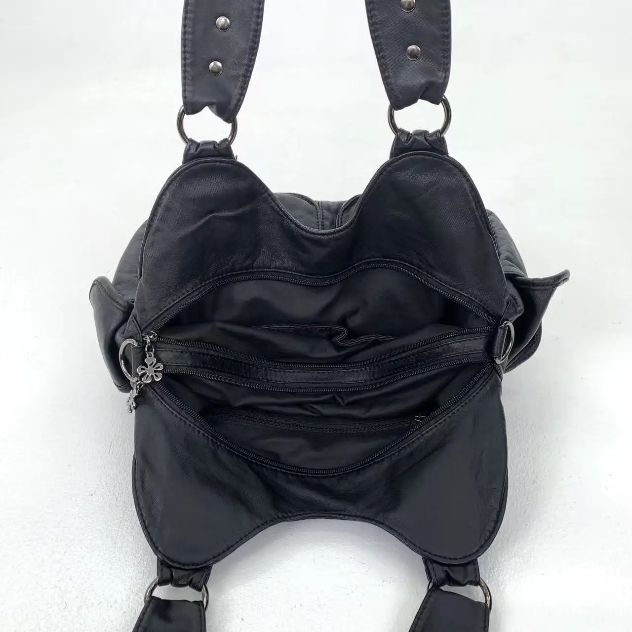 

Винтажные сумки через плечо Y2K для женщин, вместительные сумки и клатчи из искусственной кожи с множеством карманов