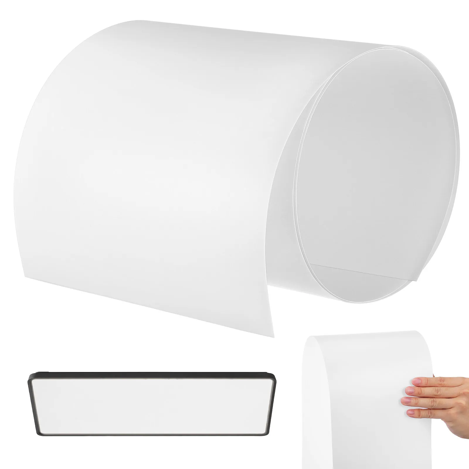 LED Strip Diffuser Tape Flexible LED Light Diffuser Sheet DIY Lighting 122x18cm Optical Scattering Sheet Soft Glare Free