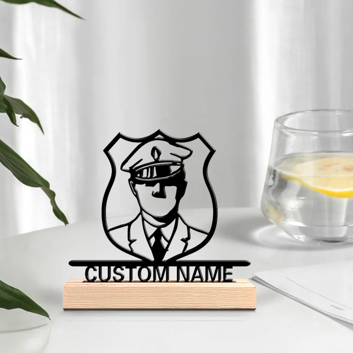 1 قطعة تصميم جديد شخصية مخصصة تماثيل معدنية للشرطة مع موضوع الذكور سطح المكتب الديكور ومساحة المكتب