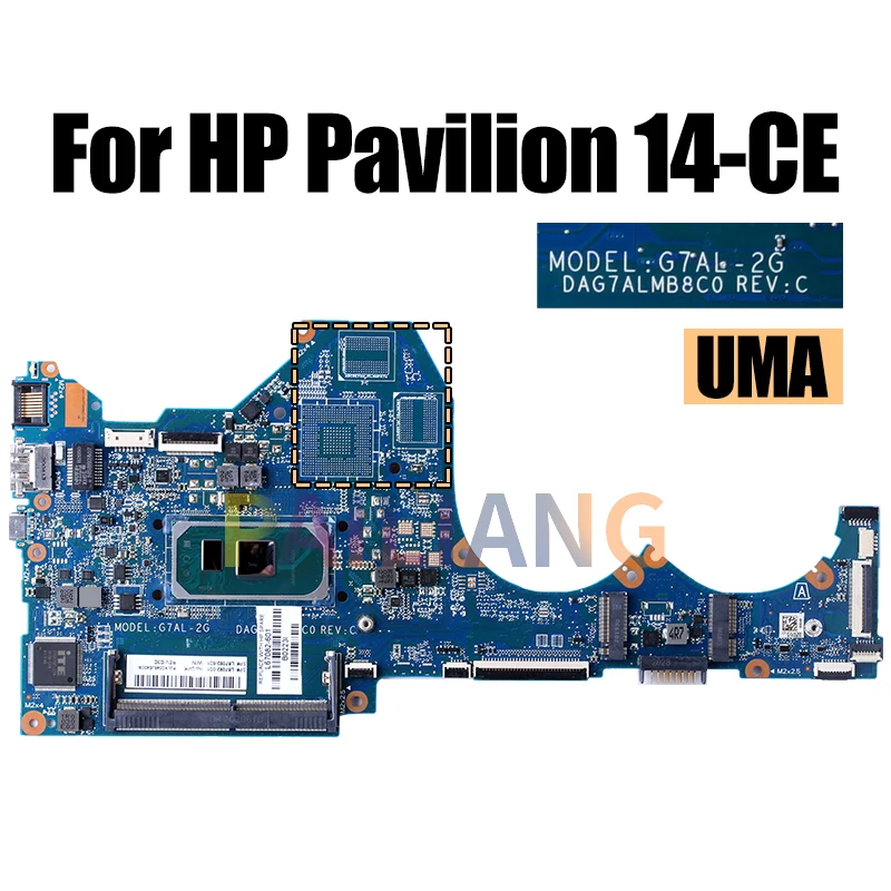 Imagem -03 - Pavilhão 14-ce Placa-mãe Laptop Dag7almb8c0 L67082601 L67082-601 i3 i5 10 940mx 2g Testado Completo hp