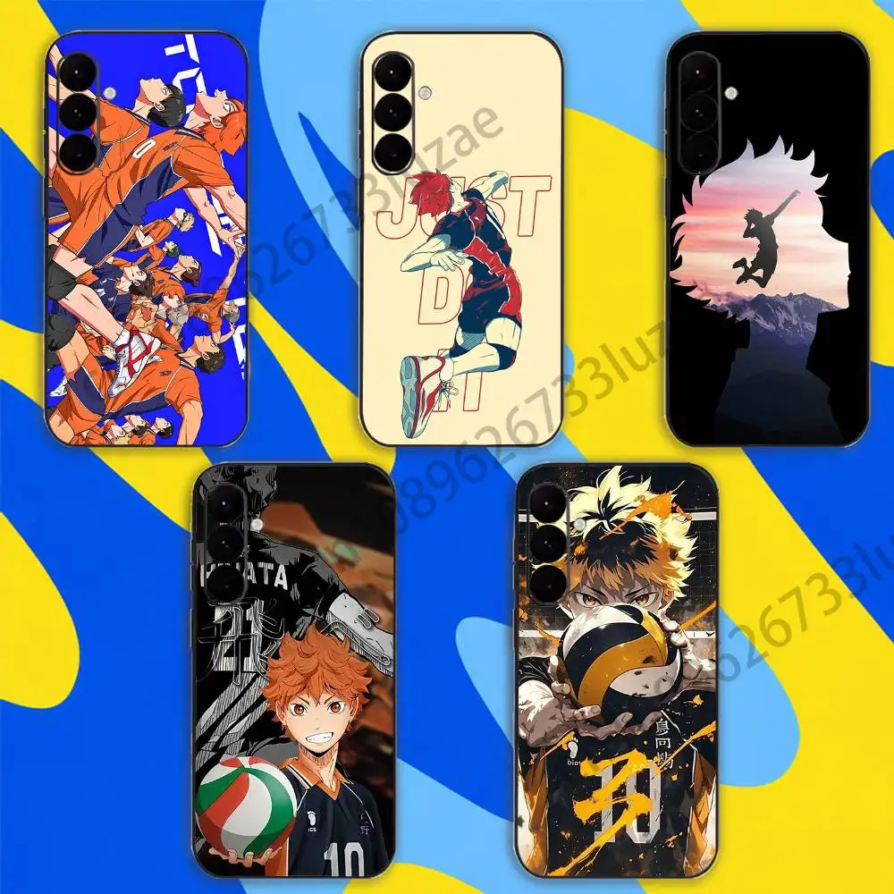 Anime H-Haikyu  For Samsung Galaxy A04E A14 A34 A54 5G Cover Shockproof Liquid Silicone Cover
