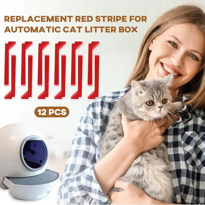 6 Pack Red Foams for Els Pet Litter Box, Replacement Parts, Precisely Cut EVA Material, Prevents Cat Litter from Spilling