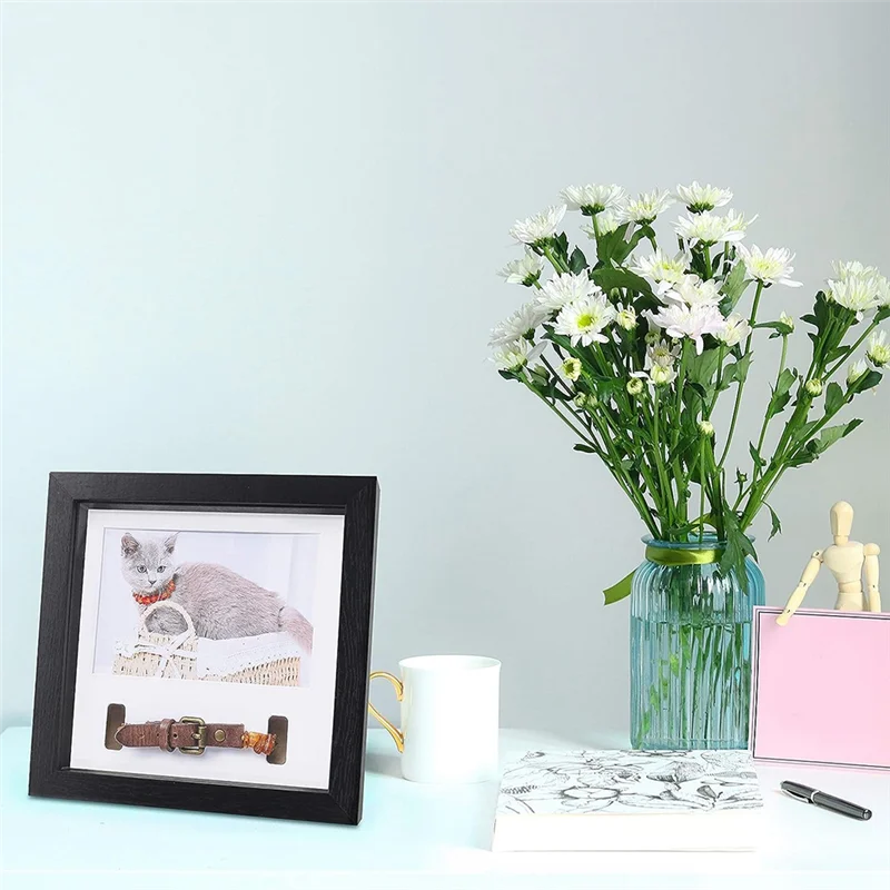 

Pet Picture Frame Memorial - Dog Memorial Sentiment Frame - Pet Collar Frame Remembrance Black For Loss Of Dog Gifts Pet Frame