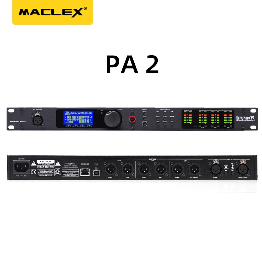 Maclex PA2 /VENU360 Stage Speaker Processor Original Software Pro Audio Driver Rack Professional Audio Processor 2/3 In 6Out