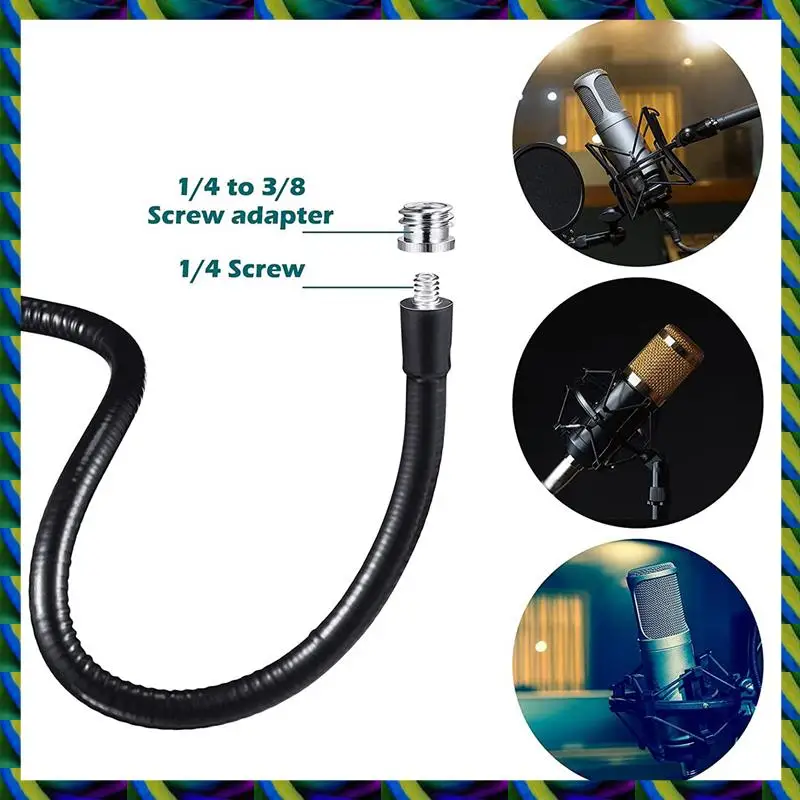 รายวัน 2X ขาตั้งไมโครโฟนยืดหยุ่น GOOSENECK โต๊ะ CLAMP ผู้ถือไมโครโฟนแขนอุปกรณ์บันทึกสําหรับการประชุมบรรยาย Podcast