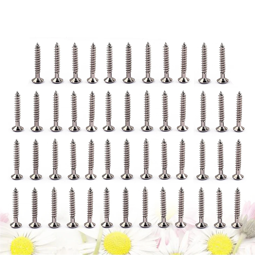 

50 PCS/Set Guitar Bass Bridge Screws Guitar Tremolo Bridge Mounting Screws for Start ST TL Electric Guitar 3.5 x 25 mm
