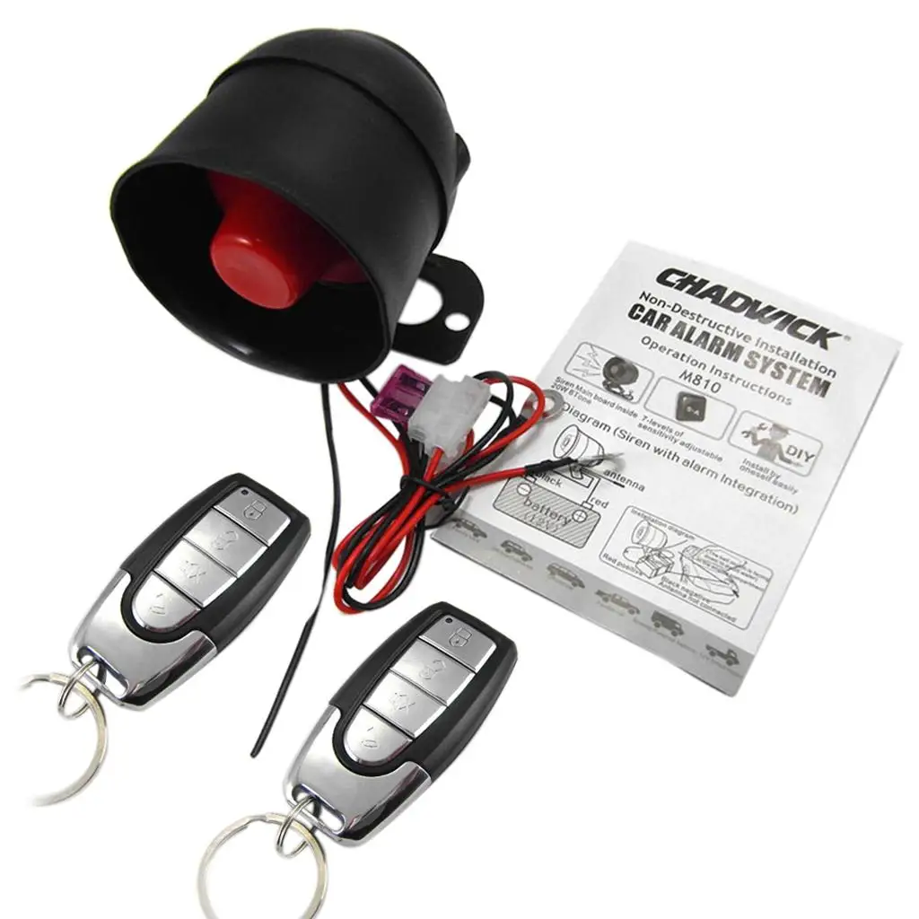 Car Vehicle Alarm Protection Security System with 2 Button Remote Control