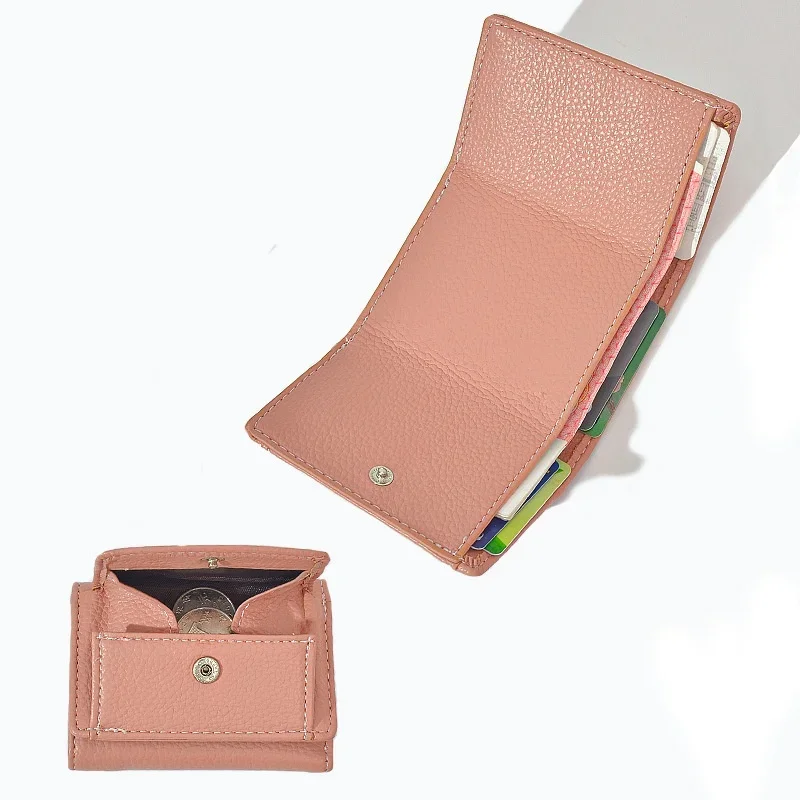 1 Piece Elegant Chic Simplicity Coin Purse for Women Ins Small Solid Color Series Clutch Bag Portable Travel Cash Card Wallet image 2