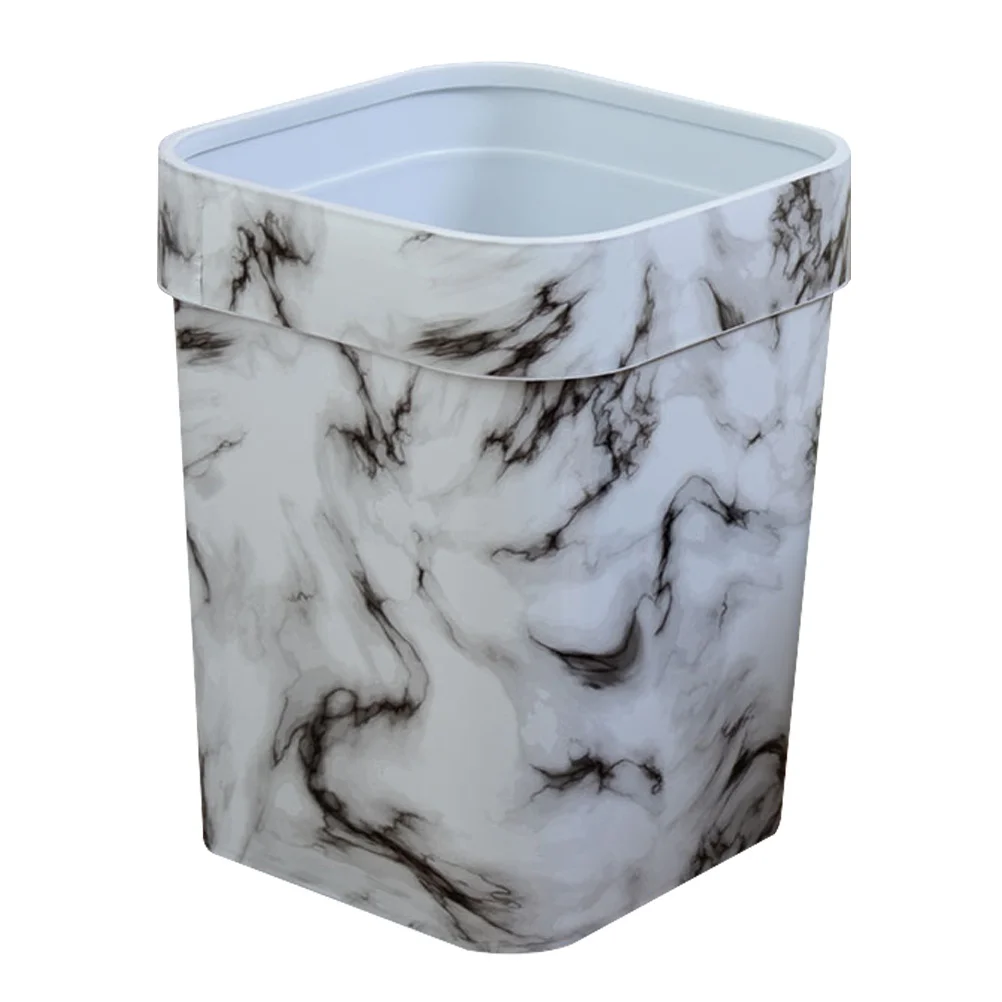 

1Pcs Household Square Garbage Can Strong Bearing Capacity Easy Clean Stylish Waste Bin Home Office Tidy Storage