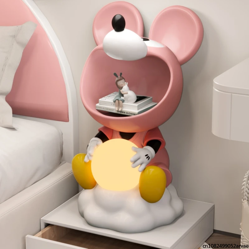 

2024 New Internet Celebrity Bedside Table, Creative Mouse Cartoon Storage Ornaments for Children's Room, Home Furniture Gifts