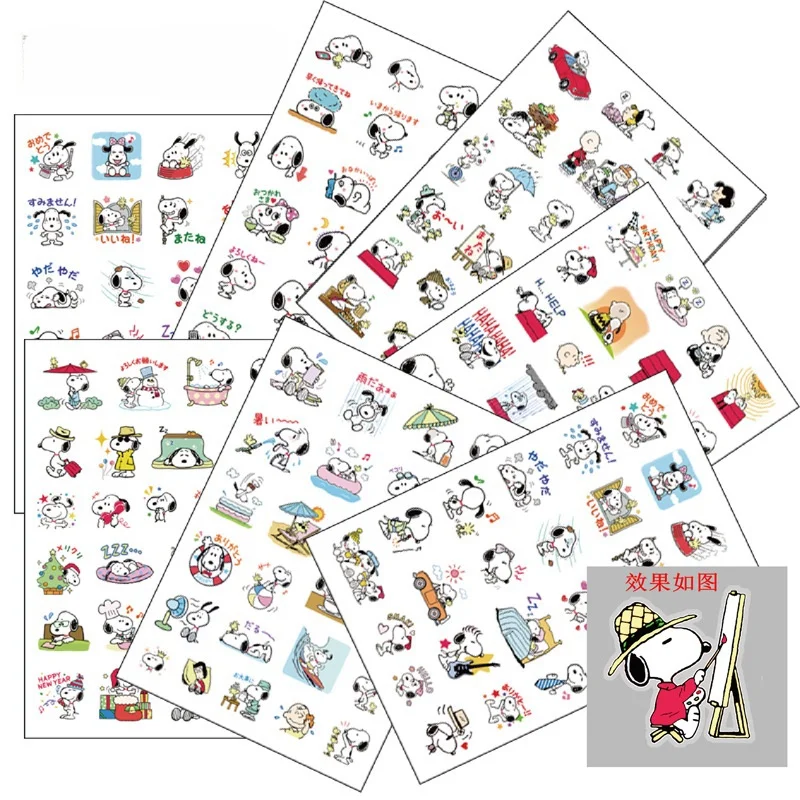 

Snoopy Cartoon Anime Stickers Cute Puppy Animal Graffiti Kawaii Children'S Waterproof Stickers Decorate Toys