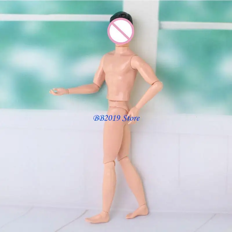 Q0KB BJDs for Doll 1/6 Nude Body Caucasian Male for Doll Toy with 14 Ball Joints Figurine Model Interactive Joint for Doll