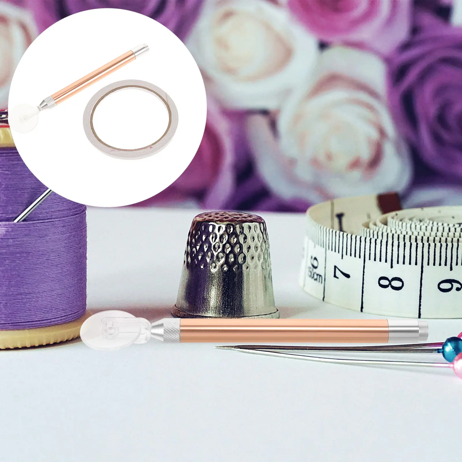 1Set Diamond Rolling Tool Essential Diamond Drawing Roller Replacement Tape Efficient Rhinestone Pointing Craft Supplies
